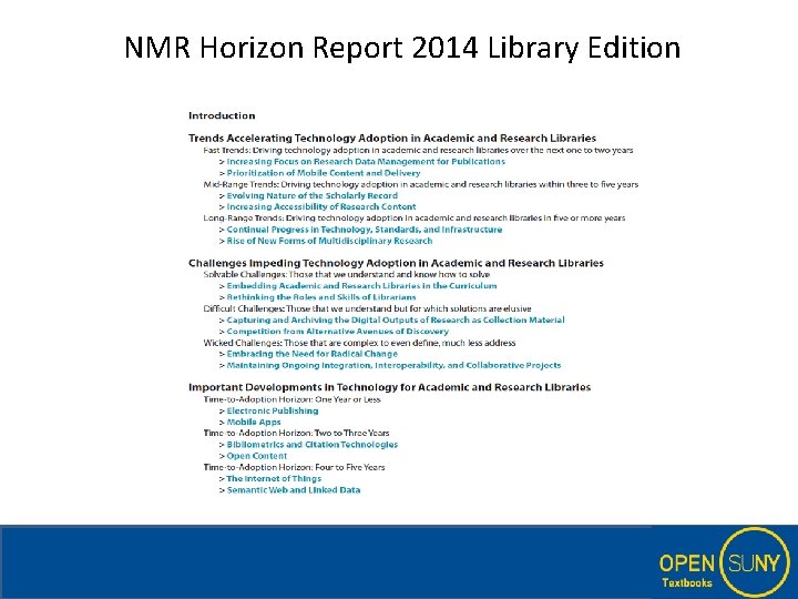  NMR Horizon Report 2014 Library Edition 