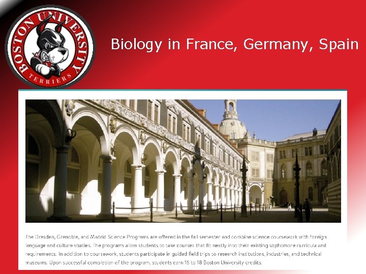 Biology in France, Germany, Spain 