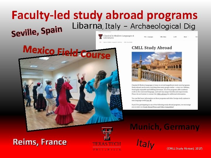 Faculty-led study abroad programs Libarna, Italy – Archaeological Dig n i Seville, Spa Mexico