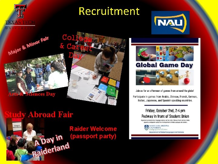 Recruitment & r o j Ma air F r o Min College & Career