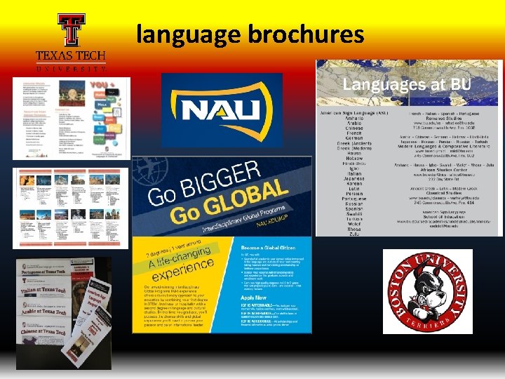 language brochures 