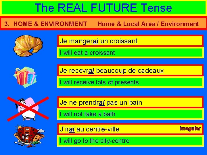 The REAL FUTURE Tense 3. HOME & ENVIRONMENT Home & Local Area / Environment