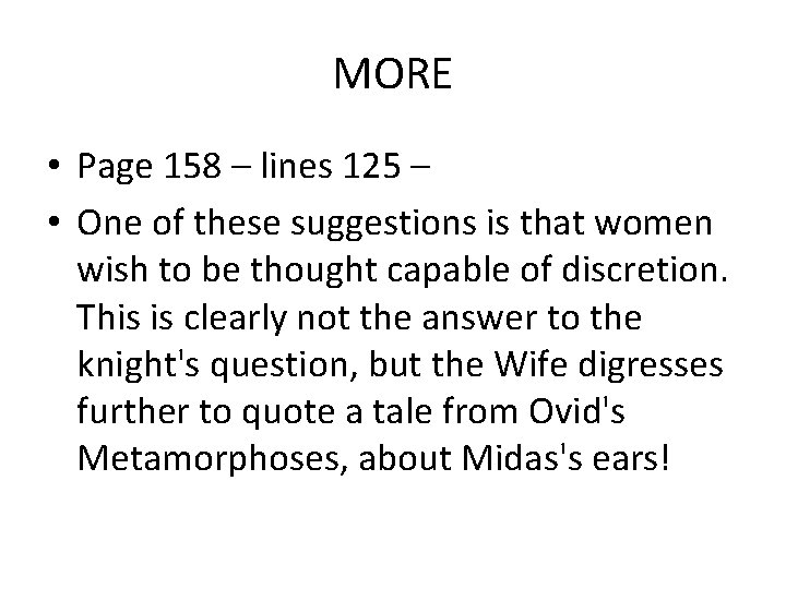 MORE • Page 158 – lines 125 – • One of these suggestions is MORE • Page 158 – lines 125 – • One of these suggestions is