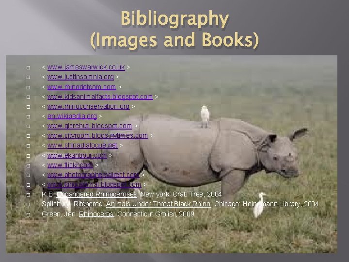 Bibliography (Images and Books) < www. jameswarwick. co. uk > < www. justinsomnia. org