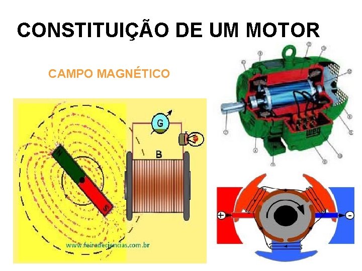 CONSTITUIÇÃO DE UM MOTOR CAMPO MAGNÉTICO 