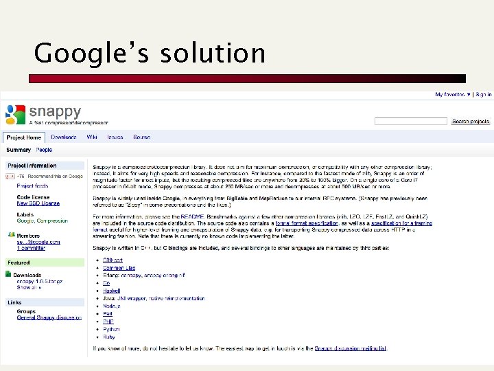 Google’s solution 