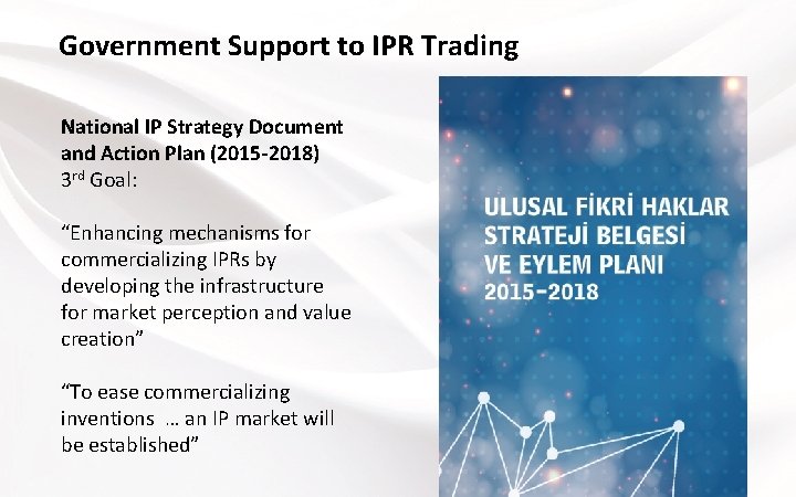 Government Support to IPR Trading National IP Strategy Document and Action Plan (2015 -2018)
