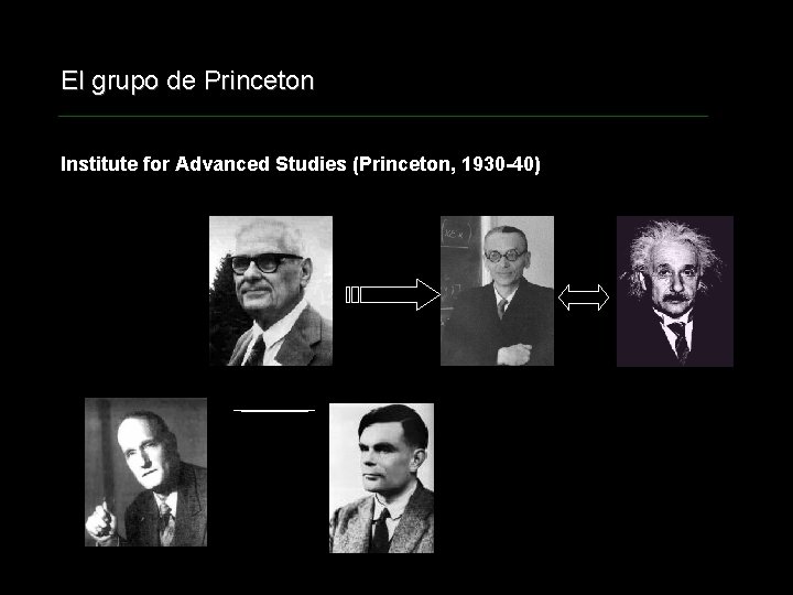 El grupo de Princeton Institute for Advanced Studies (Princeton, 1930 -40) 