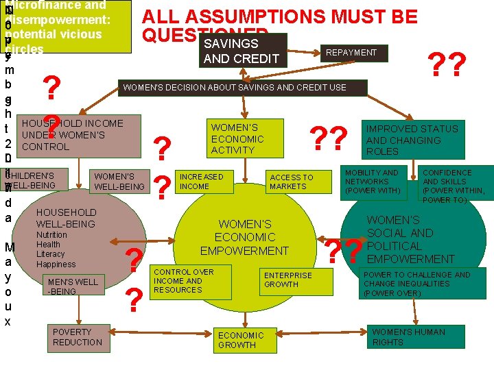 Microfinance and N C 1 disempowerment: o 0 potential vicious v p circles e