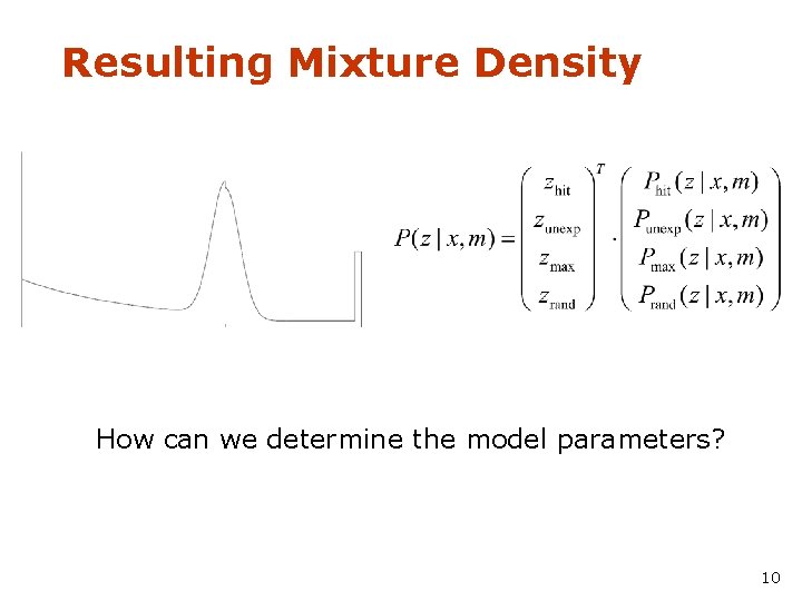Resulting Mixture Density How can we determine the model parameters? 10 
