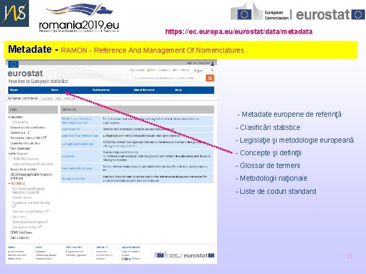 https: //ec. europa. eu/eurostat/data/metadata Metadate - RAMON - Reference And Management Of Nomenclatures -