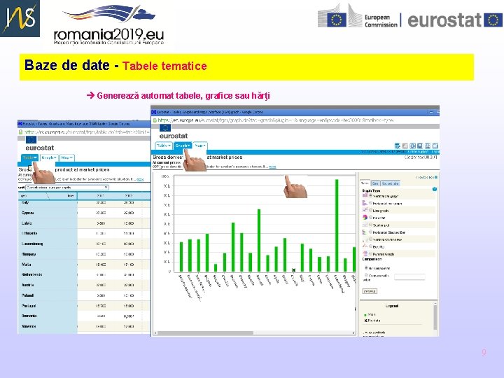 Baze de date - Tabele tematice Generează automat tabele, grafice sau hărţi 9 