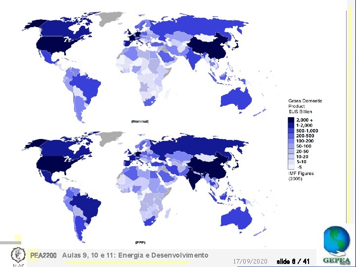 PEA 2200 Aulas 9, 10 e 11: Energia e Desenvolvimento 17/09/2020 slide 6 /