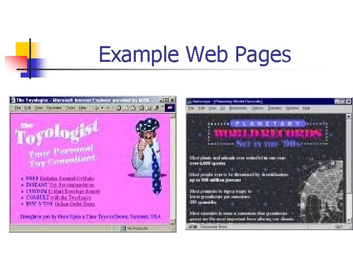 Example Web Pages 