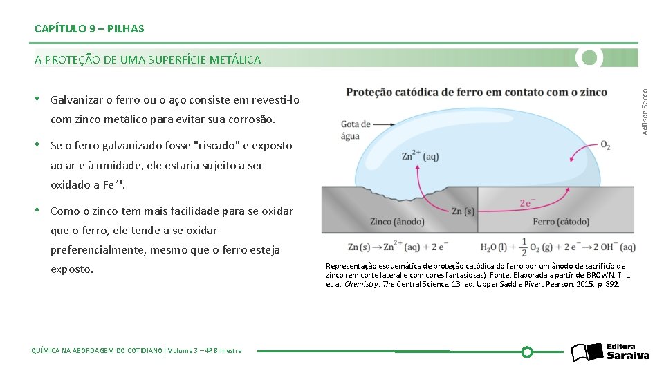 CAPÍTULO 9 – PILHAS Adilson Secco A PROTEÇÃO DE UMA SUPERFÍCIE METÁLICA • Galvanizar