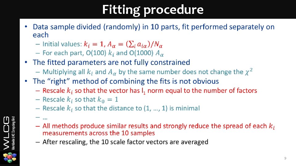 Fitting procedure • 9 