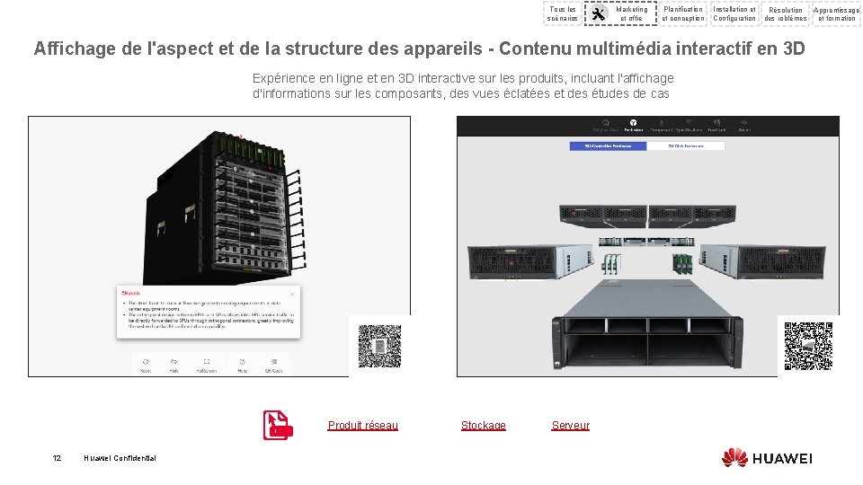 Tous les scénarios Marketing et offre Planification et conception Installation et Résolution Apprentissage Configuration