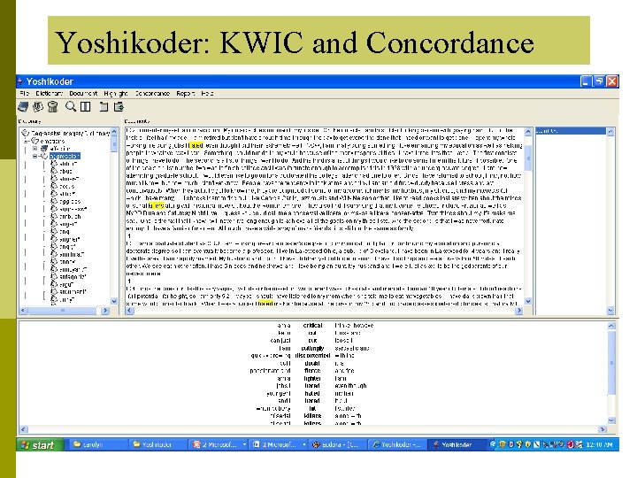 Yoshikoder: KWIC and Concordance 