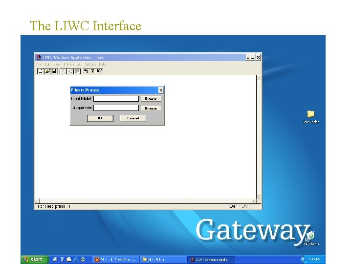 The LIWC Interface 