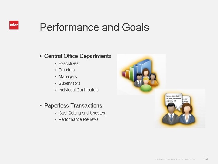 Performance and Goals • Central Office Departments • Executives • Directors • Managers •
