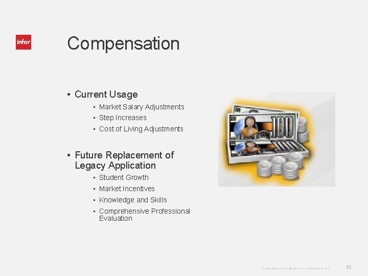 Compensation • Current Usage • Market Salary Adjustments • Step Increases • Cost of