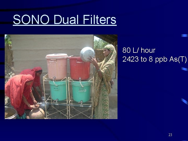 SONO Dual Filters 80 L/ hour 2423 to 8 ppb As(T) 23 