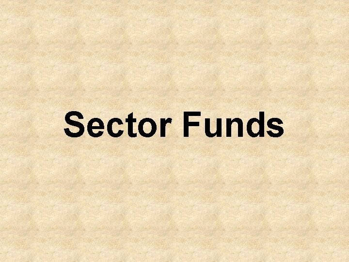Sector Funds 