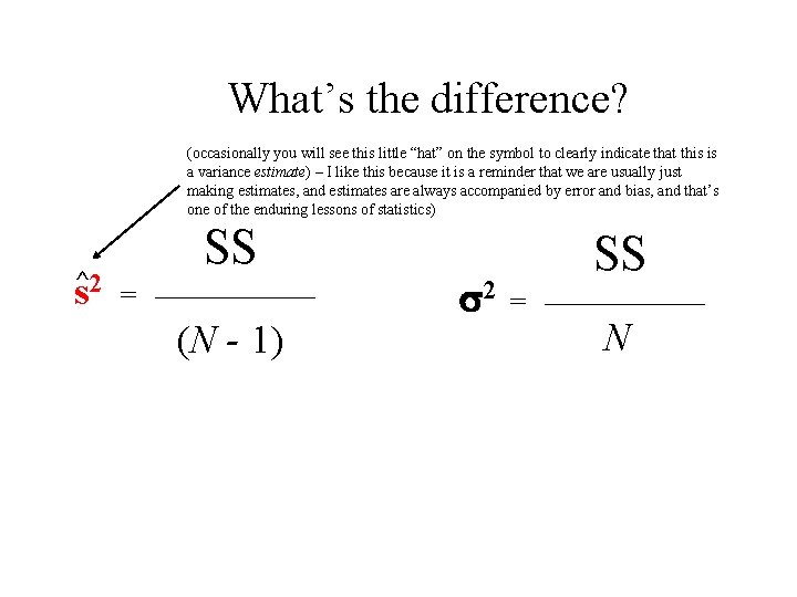 What’s the difference? (occasionally you will see this little “hat” on the symbol to