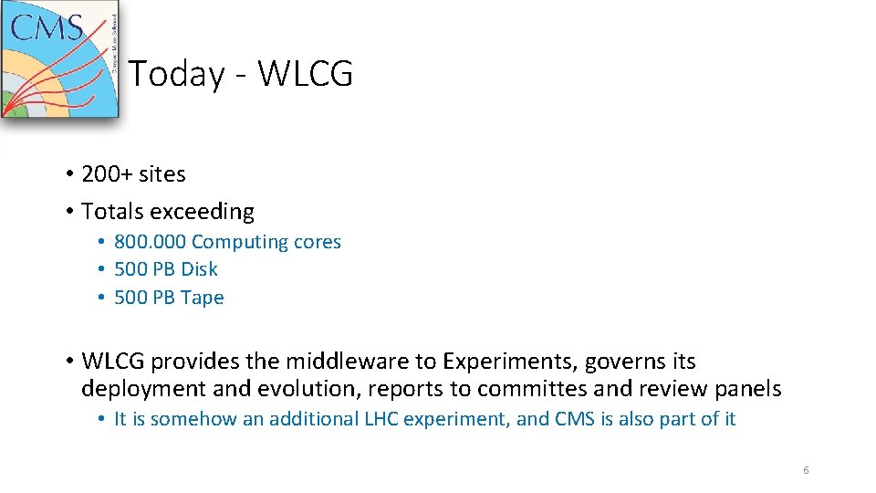 Today - WLCG • 200+ sites • Totals exceeding • 800. 000 Computing cores