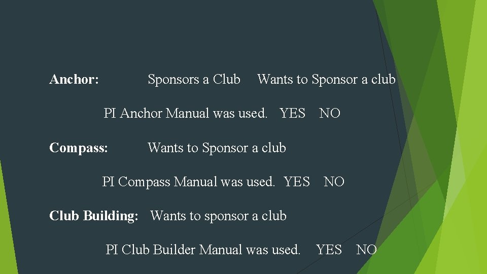 Anchor: Sponsors a Club Wants to Sponsor a club PI Anchor Manual was used.