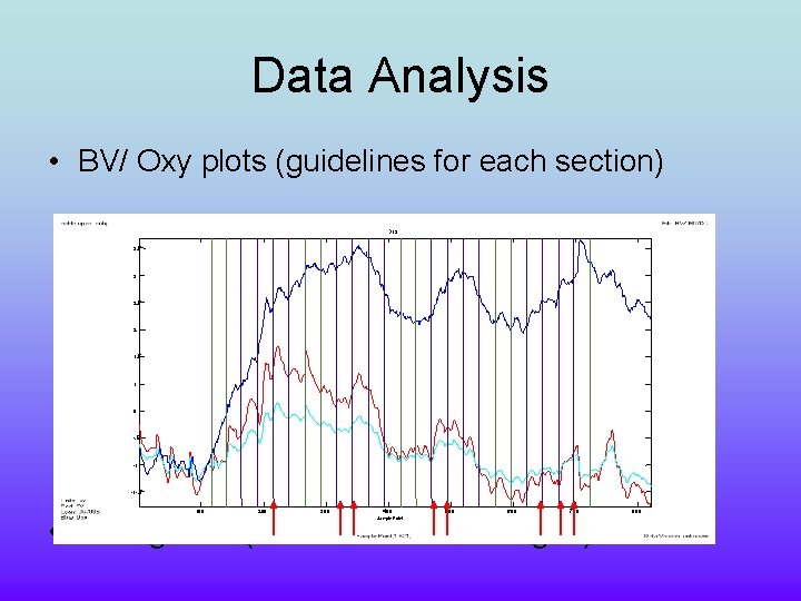 Data Analysis • BV/ Oxy plots (guidelines for each section) D 13 3. 5
