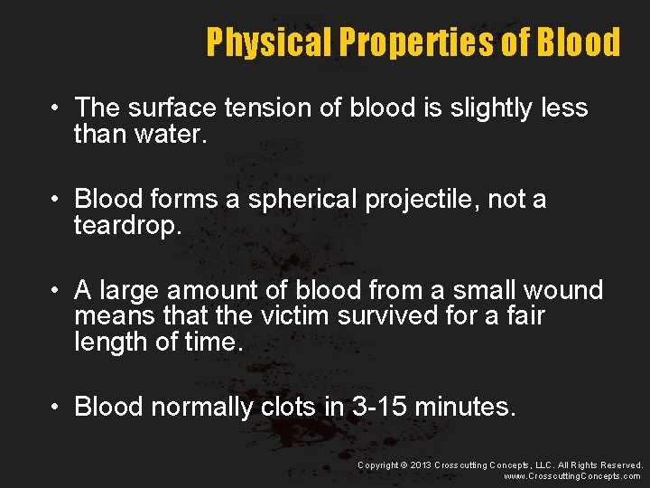 Physical Properties of Blood • The surface tension of blood is slightly less than