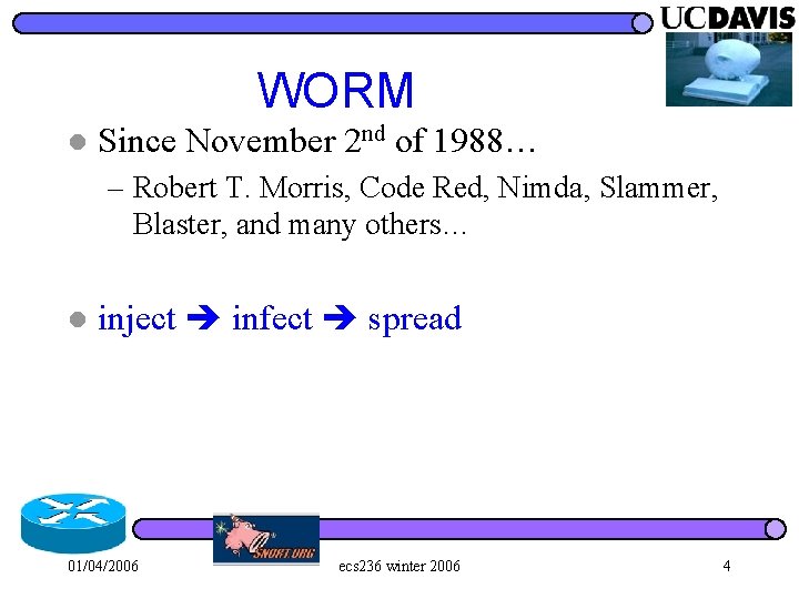 WORM l Since November 2 nd of 1988… – Robert T. Morris, Code Red,