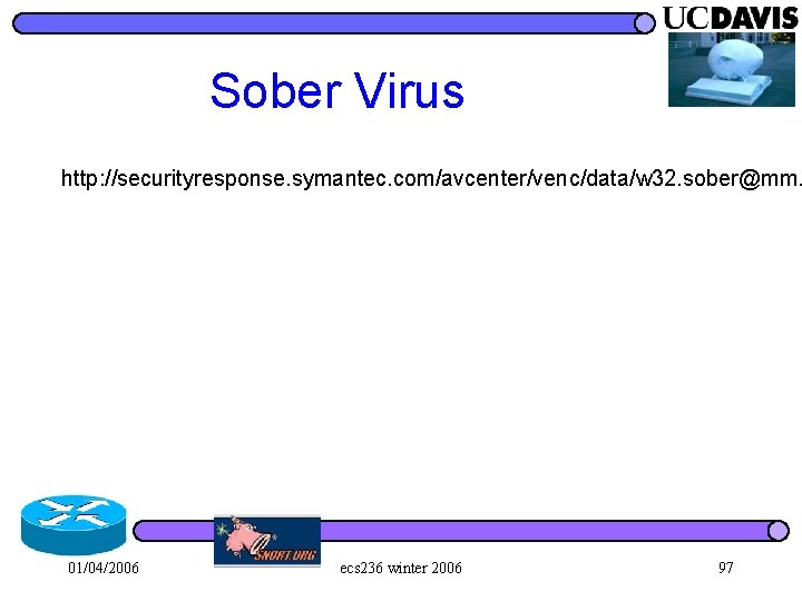 Sober Virus http: //securityresponse. symantec. com/avcenter/venc/data/w 32. sober@mm. 01/04/2006 ecs 236 winter 2006 97