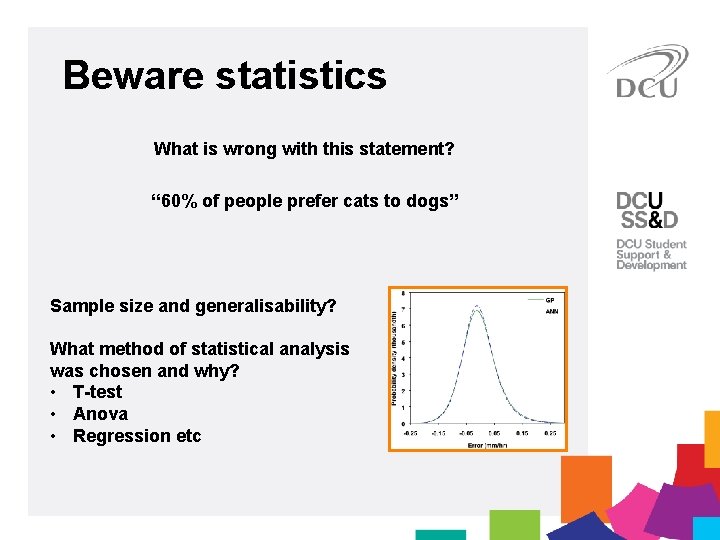 Beware statistics What is wrong with this statement? “ 60% of people prefer cats