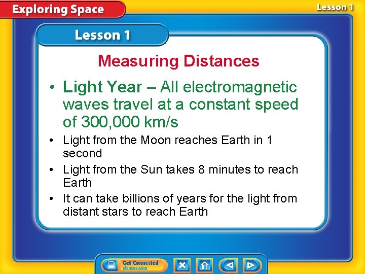 Measuring Distances • Light Year – All electromagnetic waves travel at a constant speed