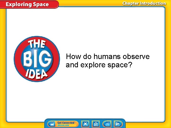 How do humans observe and explore space? 