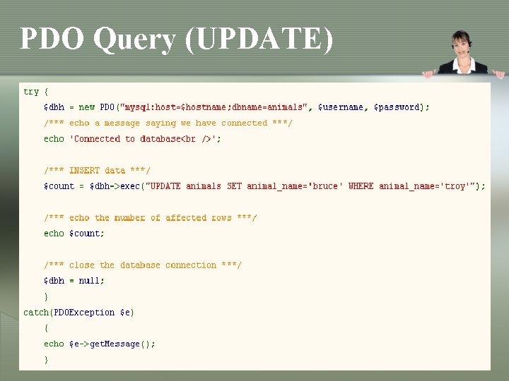 PDO Query (UPDATE) PDO Query (UPDATE)