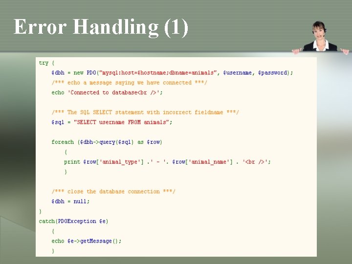 Error Handling (1) Error Handling (1)