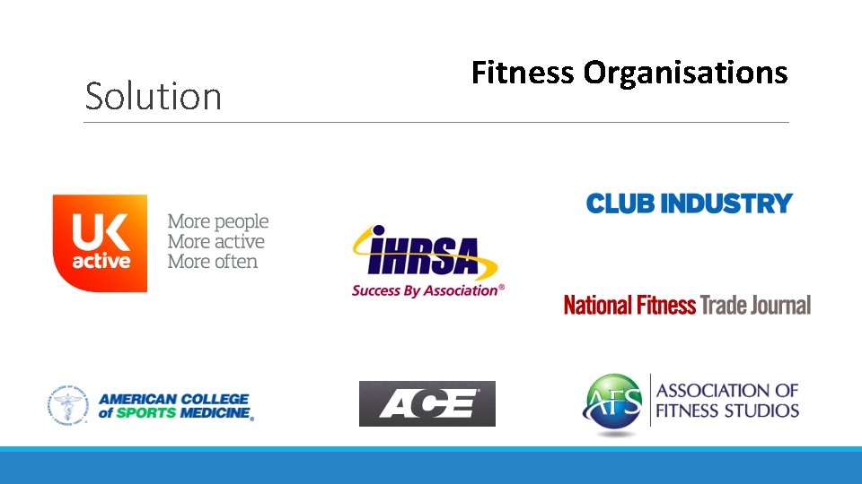 Solution Fitness Organisations 