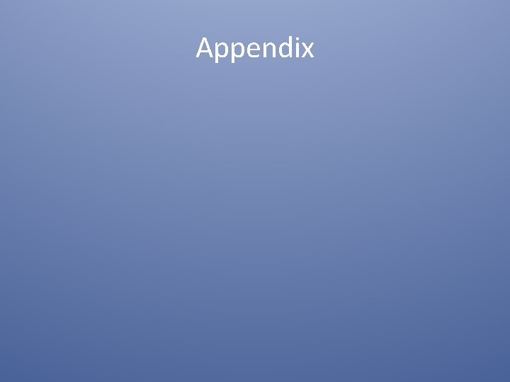 Appendix 