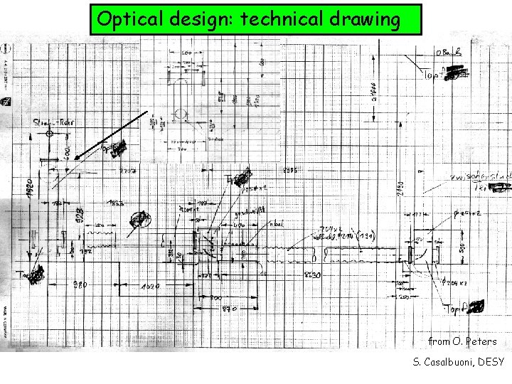 Optical design: technical drawing from O. Peters S. Casalbuoni, DESY 