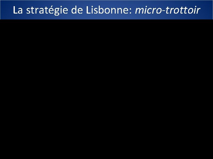 La stratégie de Lisbonne: micro-trottoir 