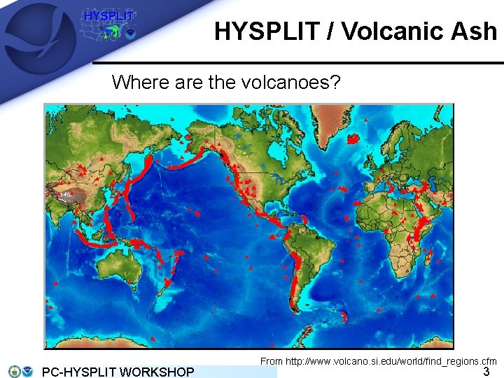 HYSPLIT / Volcanic Ash Where are the volcanoes? PC-HYSPLIT WORKSHOP From http: //www. volcano.