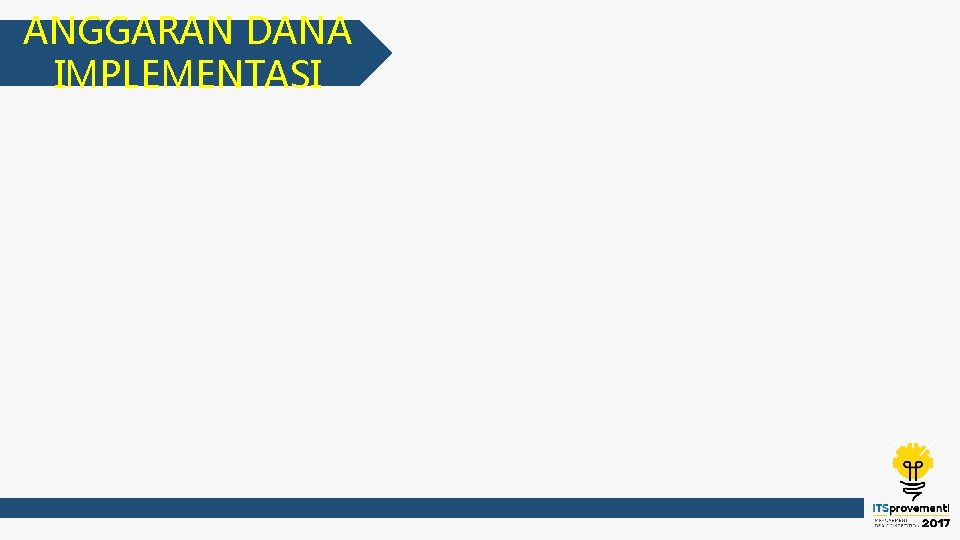 ANGGARAN DANA IMPLEMENTASI ANGGARAN DANA IMPLEMENTASI
