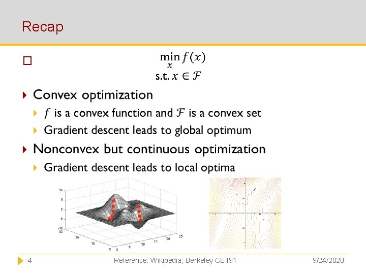 Recap � 4 Reference: Wikipedia; Berkeley CE 191 9/24/2020 