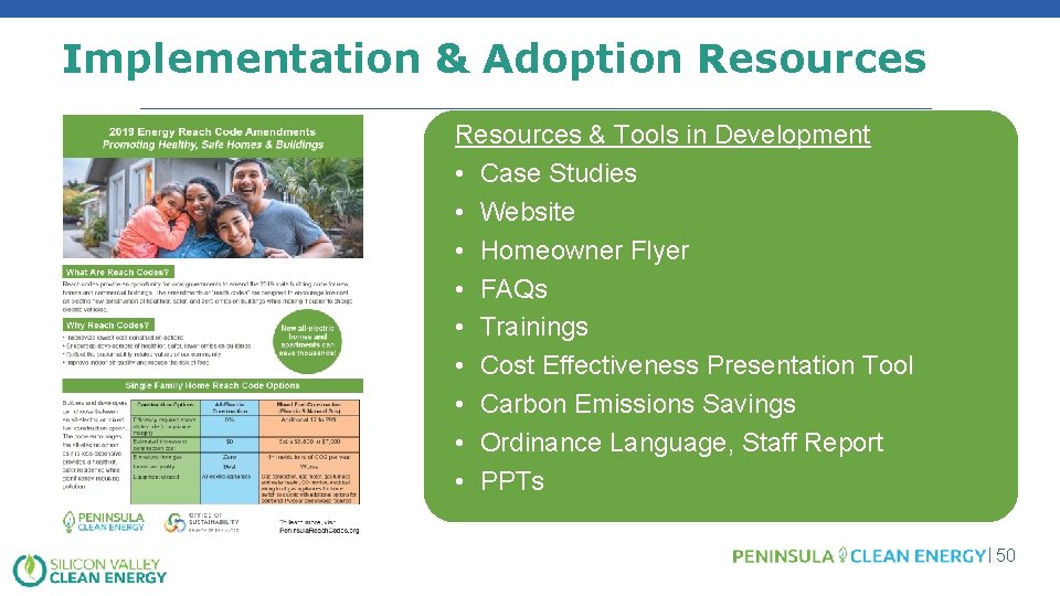 Implementation & Adoption Resources & Tools in Development • Case Studies • Website •