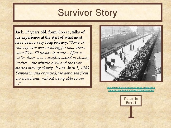 Survivor Story Jack, 15 years old, from Greece, talks of his experience at the