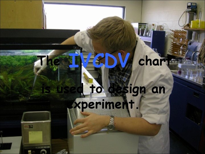The IVCDV chart is used to design an experiment. 