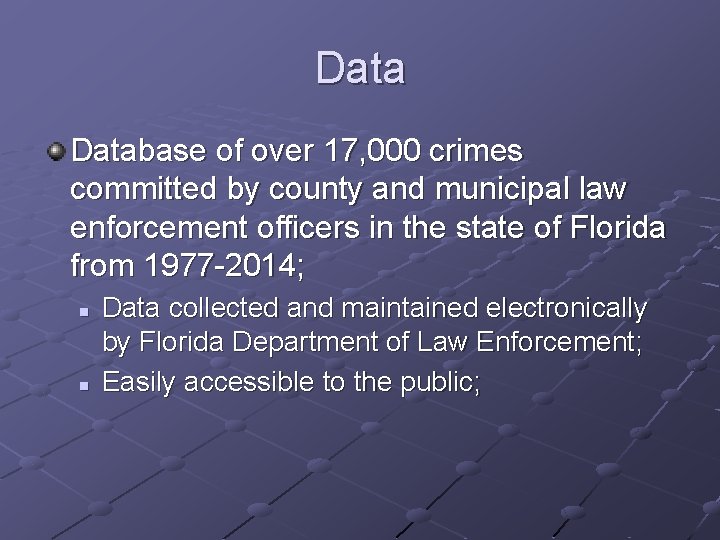 Database of over 17, 000 crimes committed by county and municipal law enforcement officers